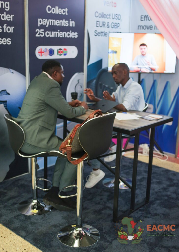 East African coffee conference participant during a live session