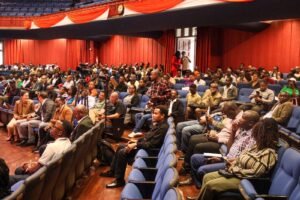 A full conference audience attending an EACMC 2025 programme session