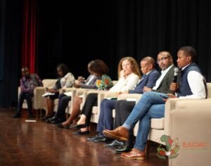 Industry leaders speaking during an EACMC 2025 panel discussion